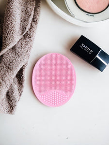 Pink Silicone face scrubber