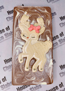 Pretty Reindeer Chocolate Slab